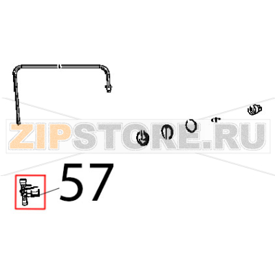 One inlet water valve j. g. conn. Unox XB 895 One inlet water valve j. g. conn. Unox XB 895Запчасть на деталировке под номером: 57