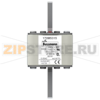 Предохранитель, 1000 A, AC 690 В, size 2, 61x77x138 мм, aR, IEC Eaton FUSE 1000A 690V 2KW/110 A