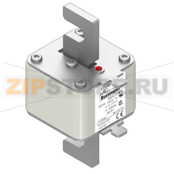 Предохранитель, 1000 A, AC 690 В, size 2, 61x77x138 мм, aR, IEC Eaton FUSE 1000A 690V 2KW/110 A 