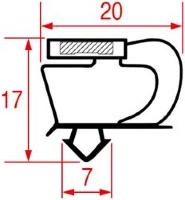 УПЛОТНИТЕЛЬ ВСТАВНОЙ 785x430ММ ПРОФИЛЬ 1083