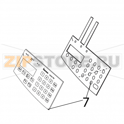 Клавиатура и накладка Intermec PF2i Клавиатура и накладка для термопринтера Intermec PF2iЗапчасть на деталировке под номером: 7Название запчасти на английском языке: (IPL) keyboard assembly Intermec PF2i.