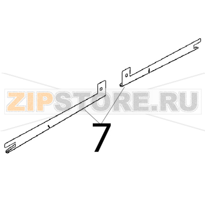 Sgocciolatoio porta SX Unox XL 413 Sgocciolatoio porta SX Unox XL 413Запчасть на деталировке под номером: 7