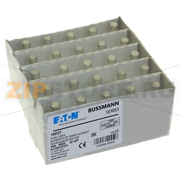 Предохранитель, 10 A, AC 500 В, 100 кА, D2, gL/gG, IEC с задержкой Eaton FUSE-D2 10A T GL/GG 500VA 