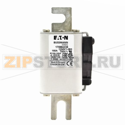 Предохранитель, 160 A, AC 1250 В, 100 кА, size 1, 53x69x138 мм, aR, DIN, IEC Eaton FUSE 160A 12 