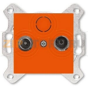 Розетка проходная TV-R, 7 дБ, оранжевая ABB 2CHH083607A6066 