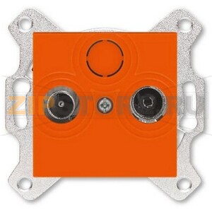 Розетка проходная TV-R, 7 дБ, оранжевая ABB 2CHH083607A6066 