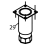Adjustable leg Fagor FI-2700I
