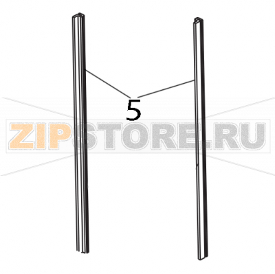 Guida cappa L=638 Elettrobar Fast 80D Guida cappa L=638 Elettrobar Fast 80DЗапчасть на деталировке под номером: 5