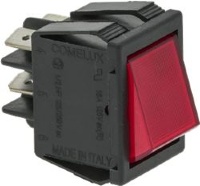 PULSADOR CUADRADO LUMINOSO ROJO