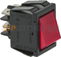 PULSADOR CUADRADO LUMINOSO ROJO 