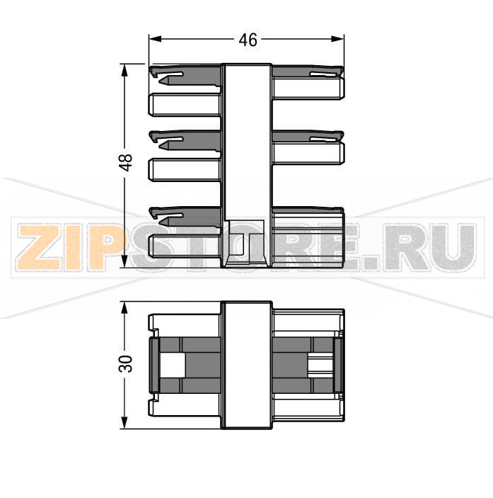 5-канальный распр. соединитель; 3-пол.; Код. A; 1 вход; 5 вывода; выходы с обеих сторон; черные Wago 770-608 Protected against mismating and maintenance-freeAdditional variable coding is possible....