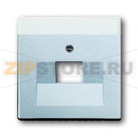 Накладка для однопостовой розетки с полем для надписи, серебристый алюминий ABB 2CKA001710A3674