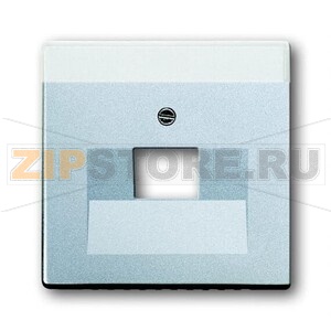 Накладка для однопостовой розетки с полем для надписи, серебристый алюминий ABB 2CKA001710A3674 