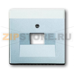 Накладка для однопостовой розетки с полем для надписи, серебристый алюминий ABB 2CKA001710A3674 