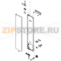 Slide panel assembly for disappearing door 10.10 P3 CONVOTHERM OES 10.10 