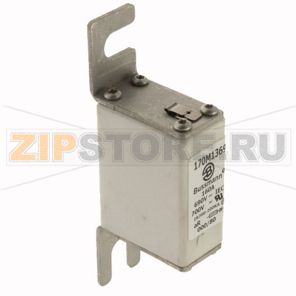 Предохранитель, 160 A, AC 690 В, 200 кА, DIN 000, 21x40x100 мм, aR, DIN, IEC Eaton FUSE 160A 69 