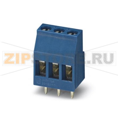 Клеммы для печатного монтажа Phoenix Contact MKDS 3/ 2-B-5,08 BU Номинальный ток: 24 А, Номинальное напряжение: 400 В, Размер шага: 5,08 мм, Полюсов: 2, Тип подключения: Винтовые зажимы, Монтаж: пайка, Направление подключения, проводник / печатная плата: 0 °, Цвет: синий, Разъемы снабжены внутренней перемычкой.Минимальный заказ: 50 шт.Упаковка: 50 шт.