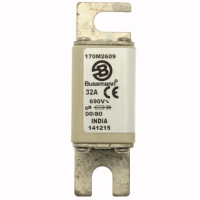 Предохранитель, 63 A, AC 690 В, 200 кА, DIN 00, 30x51x100 мм, gR, DIN, IEC Eaton FUSE 63A 690V