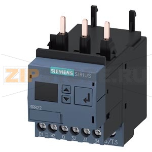 РЕЛЕ КОНТРОЛЯ 3RR, ДЛЯ МОНТАЖА НА КОНТАКТОР 3RT2, ТИПОРАЗМЕР S0, ИСПОЛНЕНИЕ STANDARD, ЦИФРОВАЯ РЕГУЛИРОВКА ПАРАМЕТРОВ, С ЖКД,  КОНТРОЛЬ ПОЛНОГО ТОКА 4 - 40A, 20-400 ГЦ, 3-Ф. ПИТАНИЕ 24-240 V AC/DC, 1 П КОНТАКТ Siemens 3RR2242-1FW30 