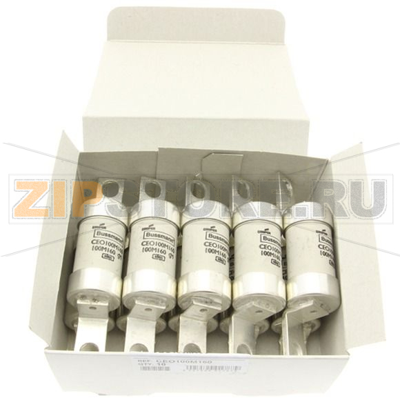 Предохранитель, 100 A, AC 415 В, 80 кА, BS88/A4, 27x110 мм, gM, BS Eaton 100M160 415V AC BS88 FUS 