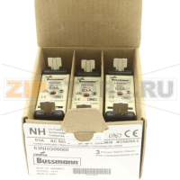 Предохранитель, 63 A, AC 500 В, 120 кА, NH000, gL/gG, IEC Eaton NH FUSE 63AMP 500V SIZE 000 GG IMGL