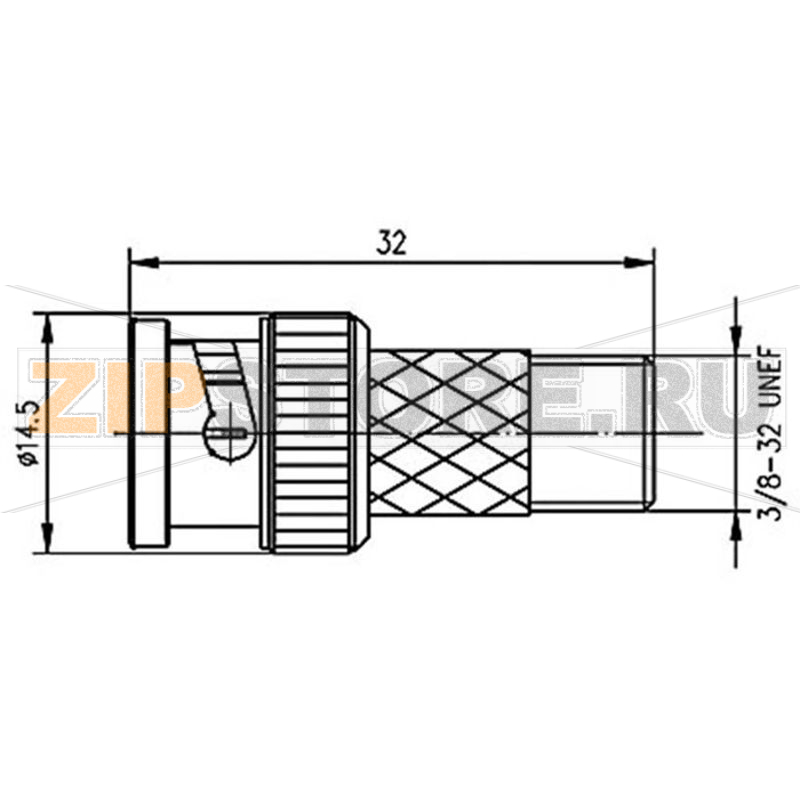 Разъем BNC, гнездо F, 1 шт Telegärtner J01008A0023 