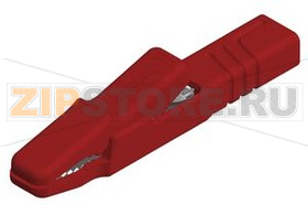 Зажим 4 мм, тип: крокодил, красный Hirschmann AK 2 S RED 