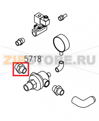 Nipplo 3/4&#039; Inox Aristarco TR 1650                         Nipplo 3/4' Inox Aristarco TR 1650Запчасть на сборочном чертеже под номером: 5718Название запчасти Aristarco на итальянском языке: Nipplo 3/4' Inox Aristarco TR 1650
