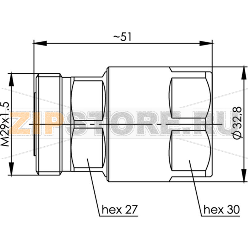 Разъем DIN 7-16, 50 Ом, 1 шт Telegärtner J01121B0180 