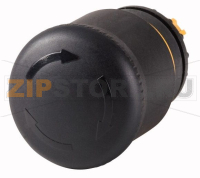 Головка кнопки аварийной остановки, черное лицевое кольцо Eaton M22S-PVT