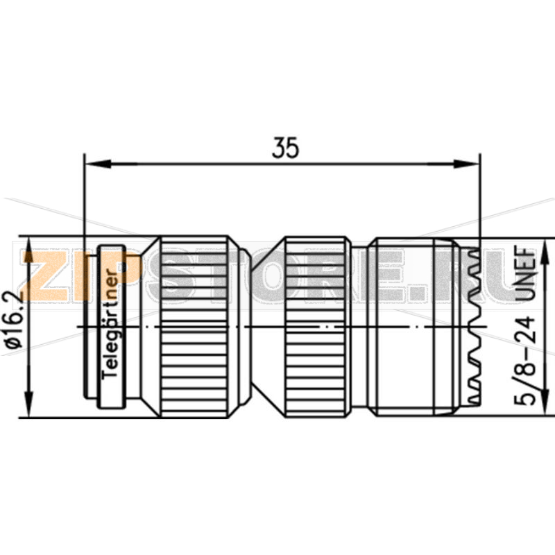 Разъем коаксиальный, гнездо UHF, штекер TNC, 1 шт Telegärtner J01019A0003 