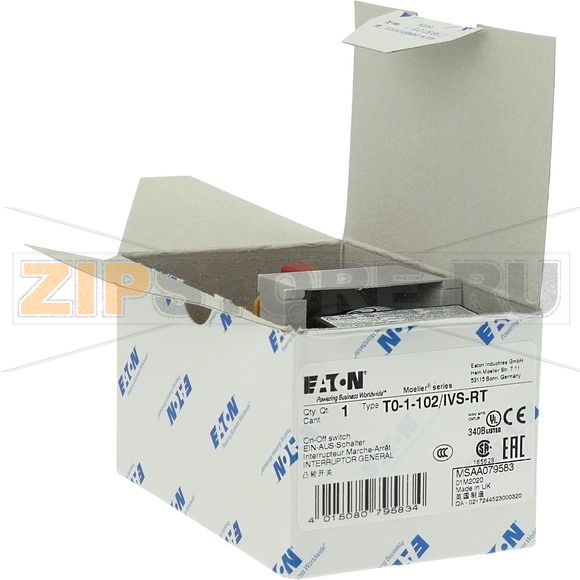 Переключатель вкл/выкл, T0, 20 A, 1 модуль, 2-полюсн Eaton T0-1-102/IVS-RT 