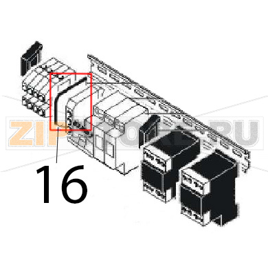Terminal end cover Angelo Po FM1221E1 Terminal end cover Angelo Po FM1221E1Запчасть на деталировке под номером: 16