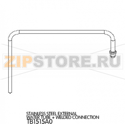 Stainless steel external water tube + welded connection Unox XVC 304 Stainless steel external water tube + welded connection Unox XVC 304Запчасть на деталировке под номером: 51Название запчасти на английском языке: Stainless steel external water tube + welded connection Unox XVC 304