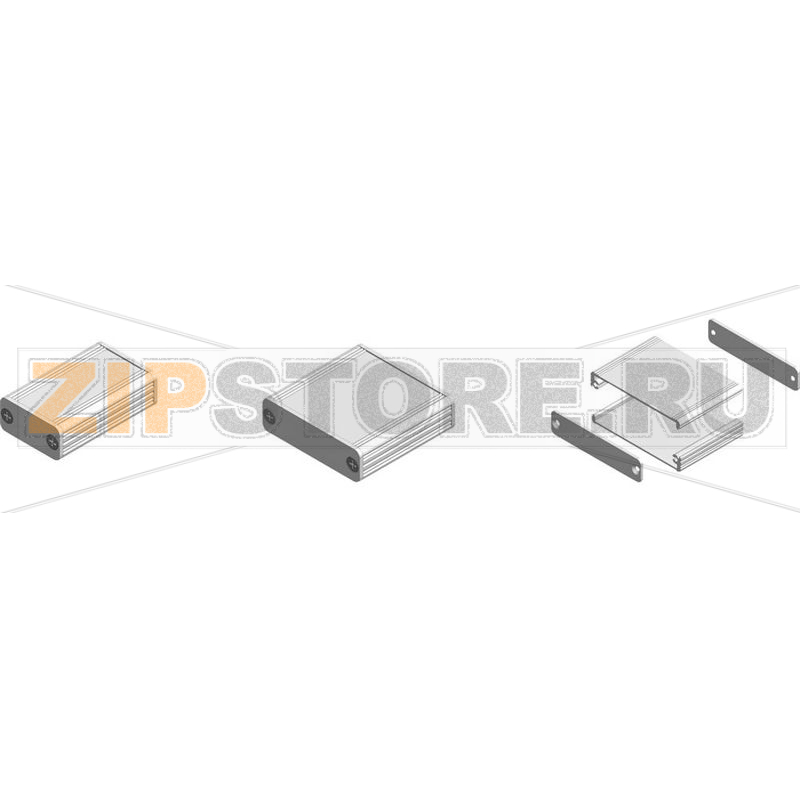 Корпус 50x55x16 мм, алюминиевый, серый, 1 шт Fischer Elektronik AKG 55 16 50 ME 