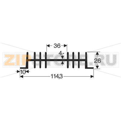 Радиатор 2.8 К/Вт, 50x111x26 мм Fischer Elektronik SK 01 50 SA 
