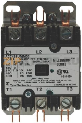 КОНТАКТОР TYCO ACC438UMM30 40A 240V 