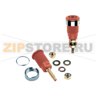 Розетка лабораторная, красная, 1 шт Stäubli SLB4-G 