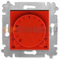 Терморегулятор с поворотной ручкой, красный/дымчатый чёрный ABB 2CHH920003A6065