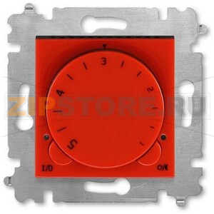 Терморегулятор с поворотной ручкой, красный/дымчатый чёрный ABB 2CHH920003A6065 