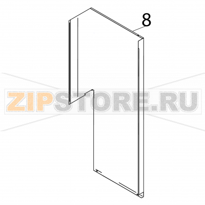 Right ext. panel 20/21 Fagor VE-202 Right ext. panel 20/21 Fagor VE-202Запчасть на деталировке под номером: 8Название запчасти Fagor на английском языке: Right ext. panel 20/21 VE-202.