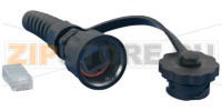 Hyperline PLUG-IE-8P8C-P-C5-SH Промышленный разъем RJ-45 (8P8C) под витую пару, IP67, категория 5e, с защитной крышкой, экранированный (SH)