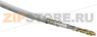 Hyperline SFUTP4-C5E-S24-IN-LSZH-GY-305 (305 м) Кабель витая пара SF/UTP, категория 5e, 4 пары (24 AWG), одножильный (solid), экран - фольга + медная оплетка, LSZH, –20°C – +75°C, серый - гарантия:15 лет компонентная; 25 лет системная