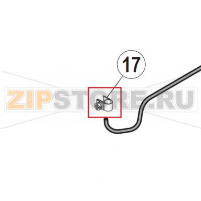 Hose clamp Hobart UXT-10A                                    Hose clamp Hobart UXT-10AЗапчасть на сборочном чертеже под номером: 17Название запчасти на немецком языке языке: Hose clamp Hobart UXT-10A