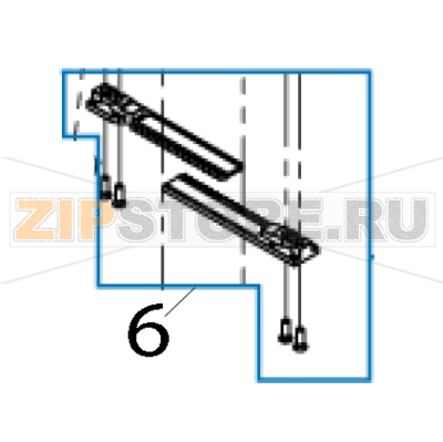 Media holder base assembly TSC DA320 Media holder base assembly TSC DA320Запчасть на деталировке под номером: 6