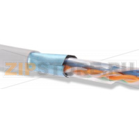 Кабель связи витая пара F/UTP, кат.5E 4x2х24AWG solid, PVC, 305м, серый