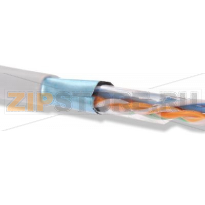 Кабель связи витая пара F/UTP, кат.5E 4x2х24AWG solid, PVC, 305м, серый 