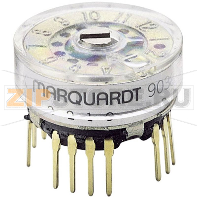 Переключатель поворотный 28 В, 6 позиций, 0.4 А, 1x30° Marquardt 9038.0201 