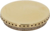 BURNER CAP PERFORATED BRASS POLISHED