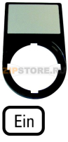 Шильдик "EIN" с держателем 30х50, черный Eaton M22S-ST-D6